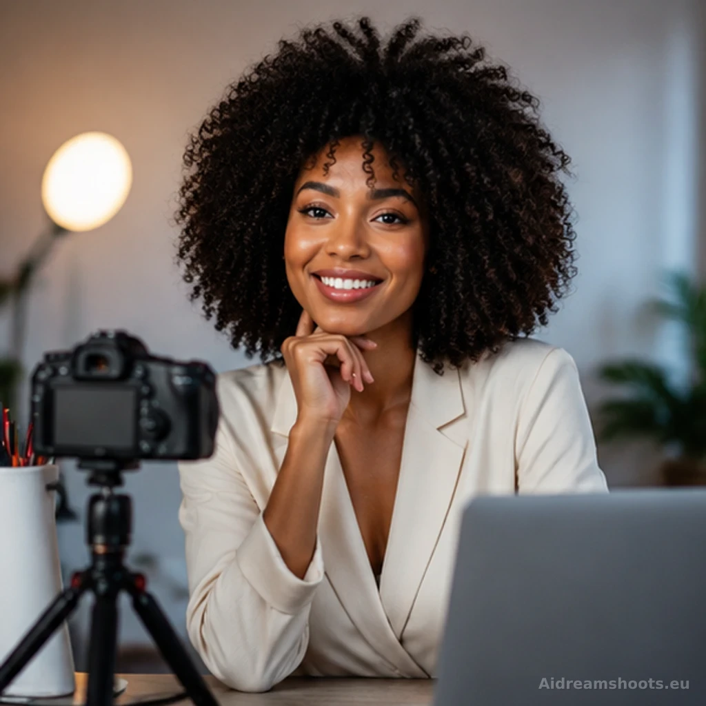 retrato de creador para perfil social, retrato espontáneo con una expresión natural