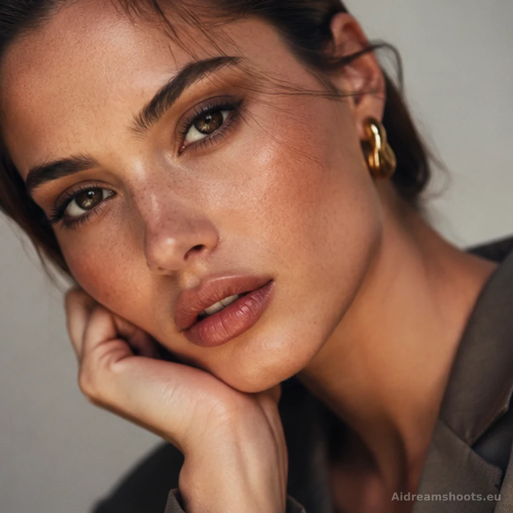 retrato de belleza, retrato natural con un ambiente acogedor