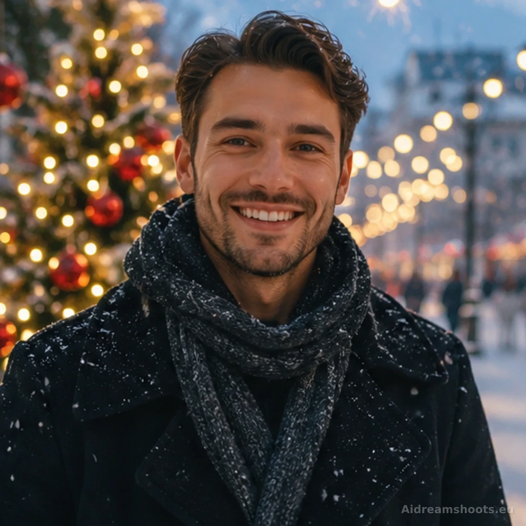 retrato de celebracion de temporada, retrato sonriente en un entorno relajado