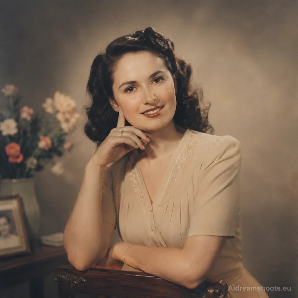 retrato estilizado para una galeria privada, retrato natural con un ambiente acogedor