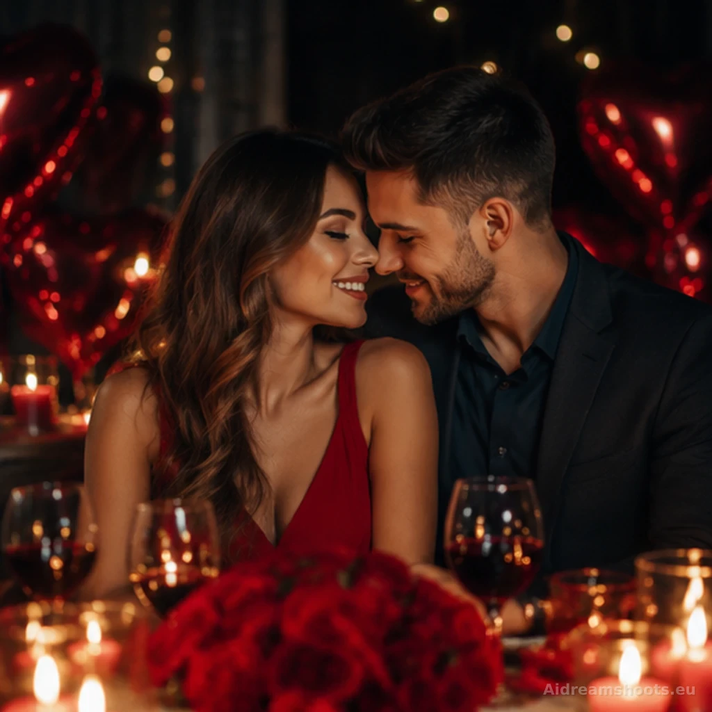 retrato de pareja para recuerdo, retrato sentado en un entorno cómodo