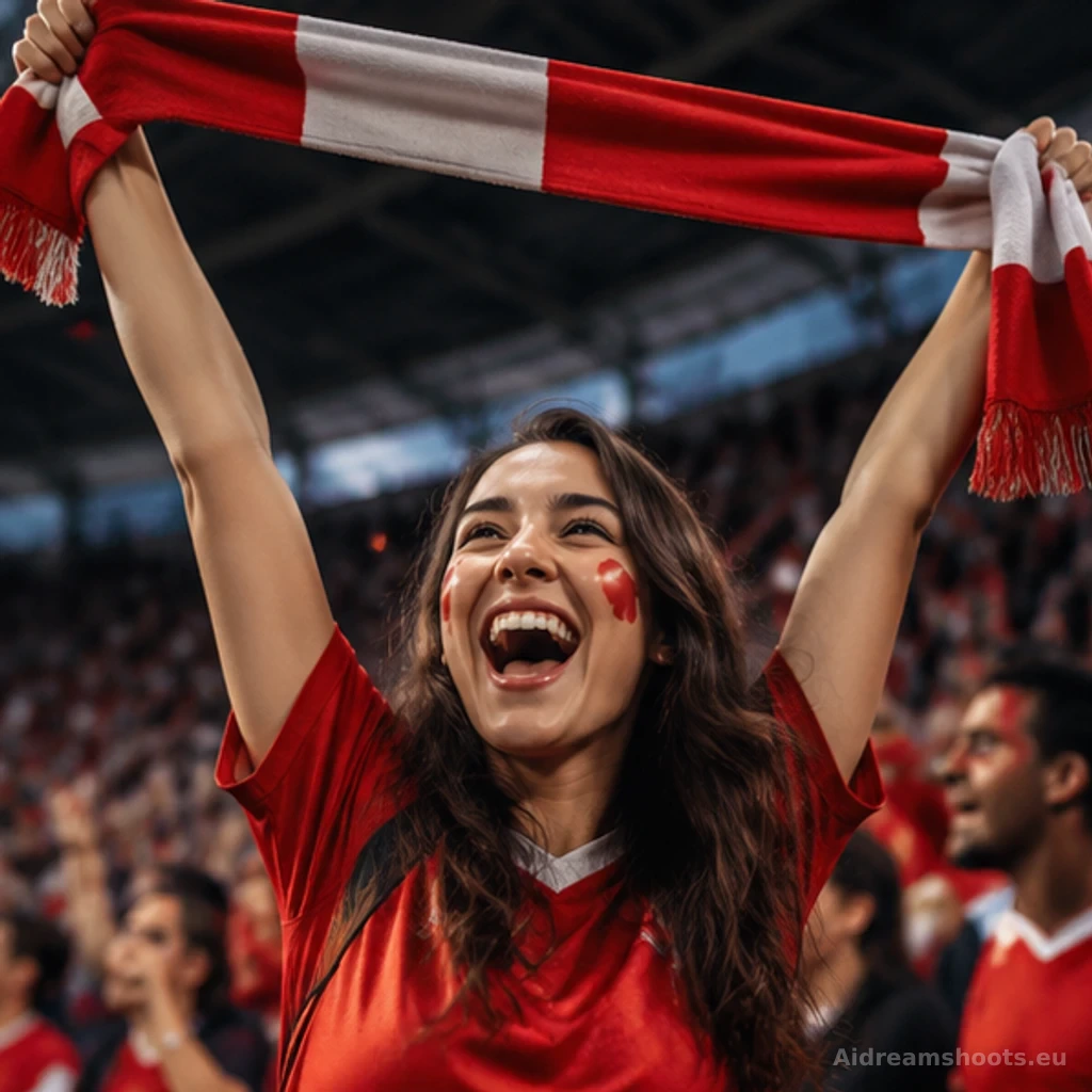 retrato de aficionado en estadio, retrato de estilo de vida en un entorno cotidiano