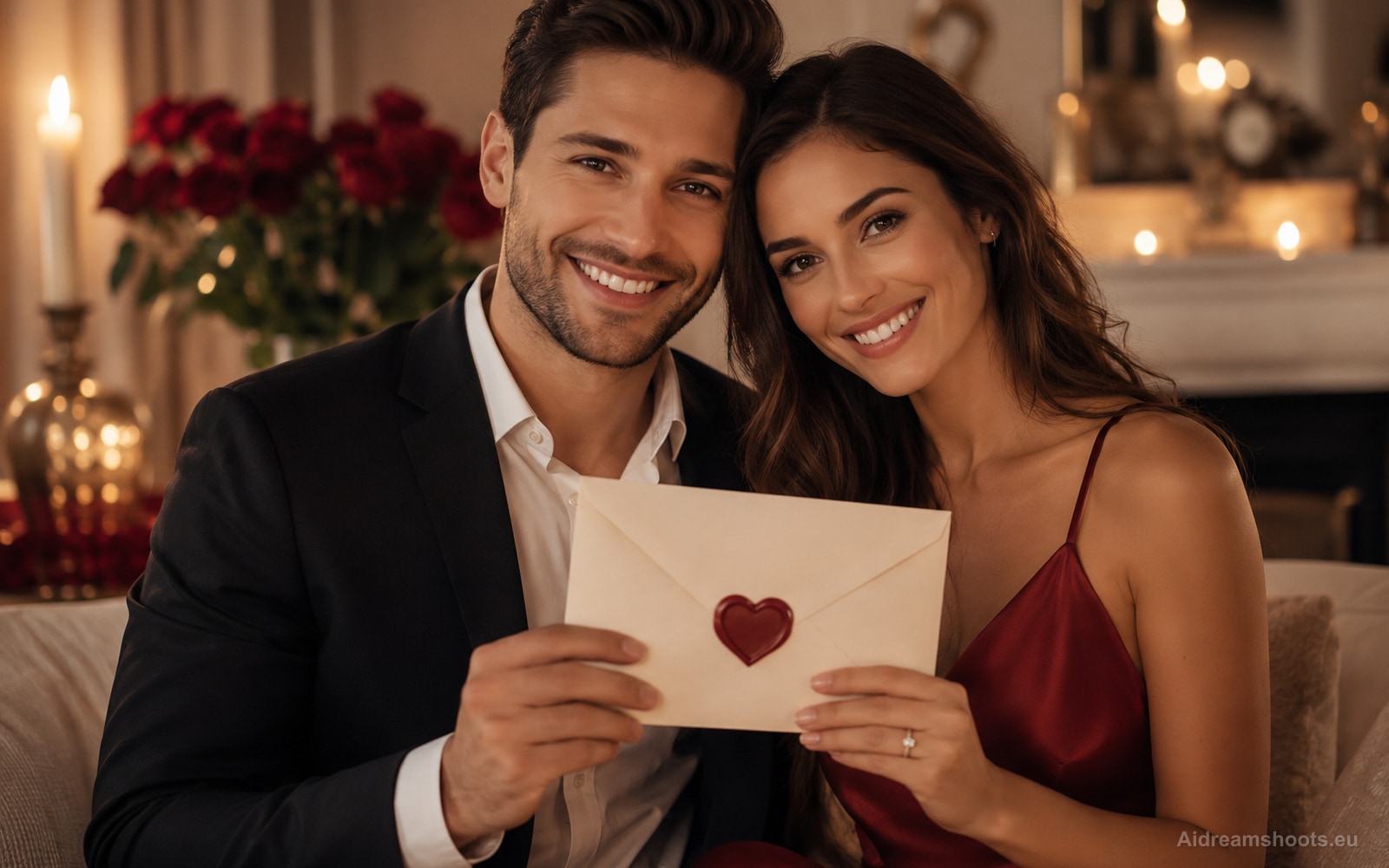Ejemplo visual de san valentín creado con IA
