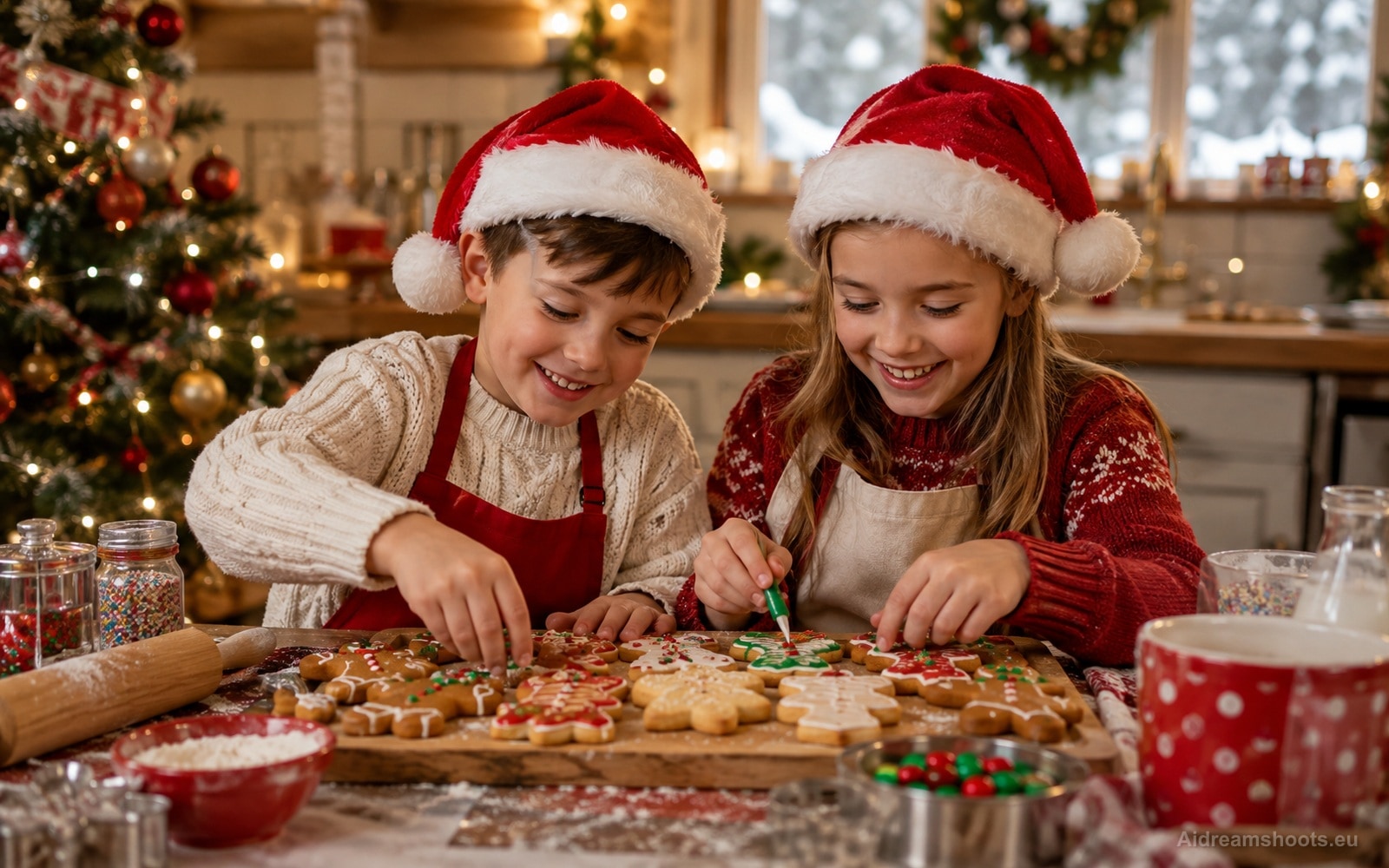 Ejemplo visual de navidad creado con IA