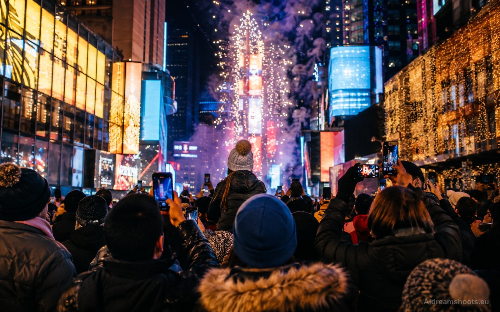 Ejemplo visual de año nuevo creado con IA